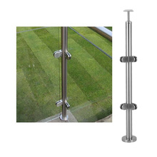 Modern handrail external glass fence post for stairs